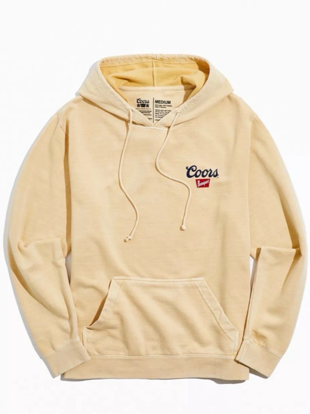 Men Coors Banquet Yellow Hoodie